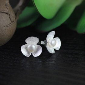 Fashion-Silver-Clover-Flower-Natural-pearl-jewelry (6)